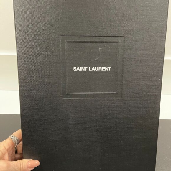 Saint Laurent Cassandre Black Croc Embossed Zip Pouch (JB1116) - Picture 8 of 8